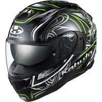 【在庫限り】 KAMUI-3 JAG (カムイ3 ジャグ) フルフェイスヘルメット ブラックグリーン