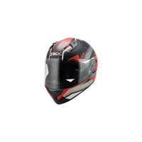 ZF-4 フルフェイスヘルメット HALFMADBLACK/RED/ZL