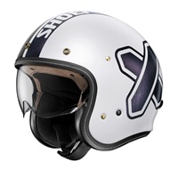J･O+ (ジェイオー・プラス クロスロゴ2) CROSS LOGO2 TC-6 WHITE/BLACK ジェットヘルメット
