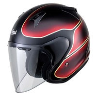 SZ-G VINTAGE (ビンテージ) オープンフェイスヘルメット 谷尾オリジナル ブラック/レッド