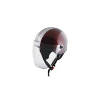 SQ-32 Shorty ハーフヘルメット MAROON/SILVER