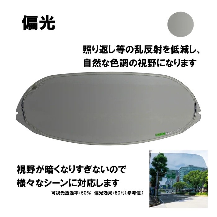 ULOOK 防曇フィルム SHOEI CWR-CJ-2/2SP用(偏光)