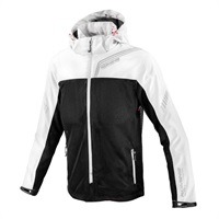 JK-179 エニグマライト ハーフメッシュパーカ 【Light Grey Black】