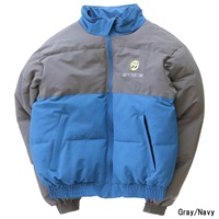 【在庫限り】MOONEYES PUFFY JACKET グレー/ネイビー