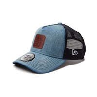9FORTY A-Frame トラッカー Denim Leather Patch ウォッシュドデニム
