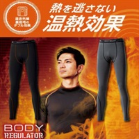 【在庫限り】 YKI-403 温熱プリントインナーパンツ 防寒 寒さ対策 秋冬 ブラック