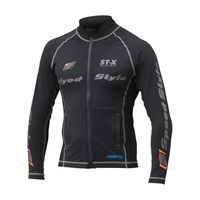 STU120C UNiON COOL iD RASH GUARD BLACK/GREY STITCH