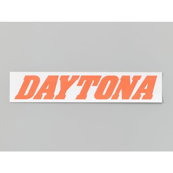 ＜DAYTONA＞ ステッカー 白/オレンジ（文字）(250mm×50mm)