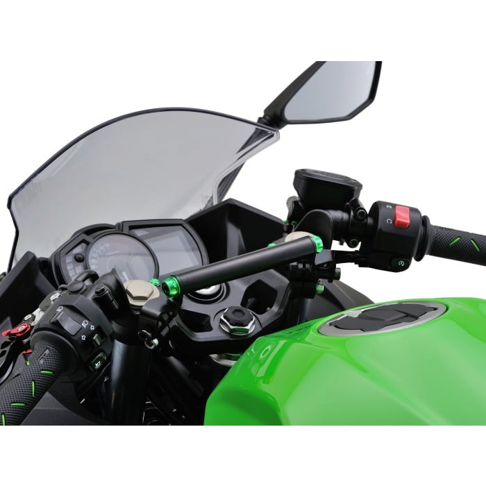 車種別マルチバーホルダー Ninja400 18-24  / Ninja250 18-24(カラー：ライムグリーン付属)