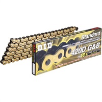 スタンダードシリーズ 420D チェーン ゴールド&ブラック 【クリップジョイント付属】