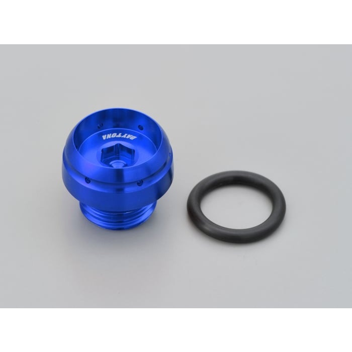 アルミビレットオイルフィラーキャップ（BULLETタイプ） M20×P2.5 NSF100 06-15等 汎用(ブルー)
