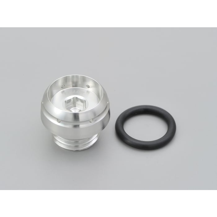 アルミビレットオイルフィラーキャップ（BULLETタイプ） M20×P2.5 NSF100 06-15等 汎用(シルバー)