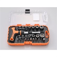 ミニツールセット 27ピース（ラチェットT型ハンドル付） インチ＆ミリサイズ