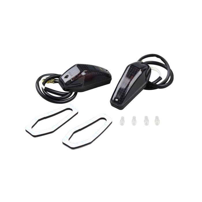 エアロシャープミニタイプ（2個入り）12V10W電球付(スモークレンズ)