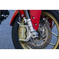 フロントフォークボトム ブレンボラジアルマウント シルバー GROM 13-15