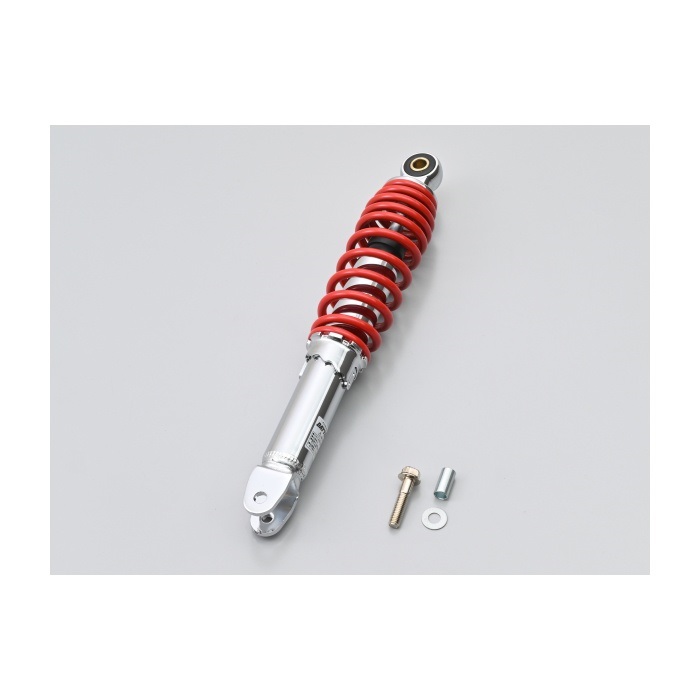 ユニバーサルリアショック 310mm 汎用(メッキ/レッド)