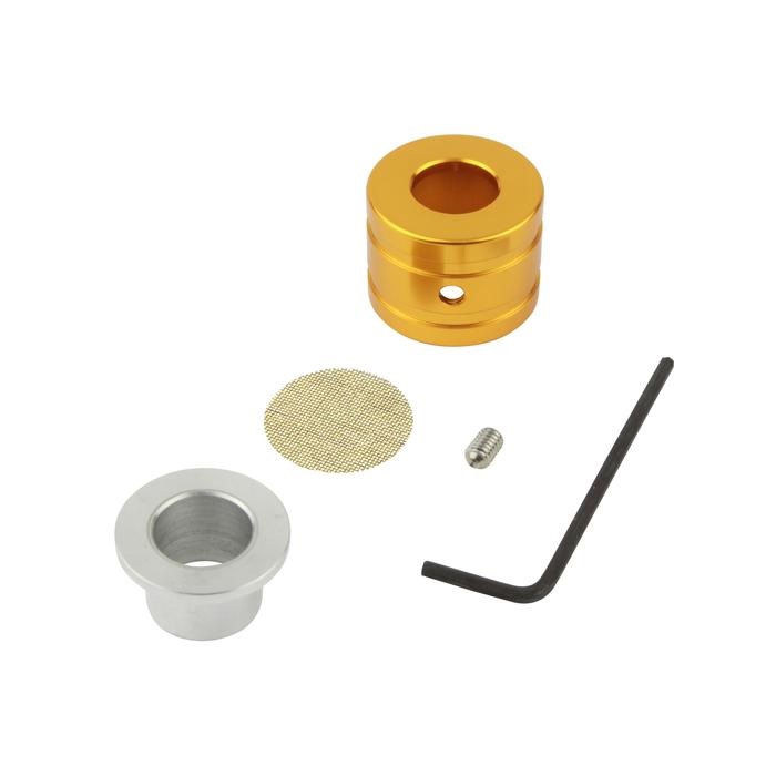 ブリーザーホースエンド内径15mm・外径22mmホース用(ゴールド)