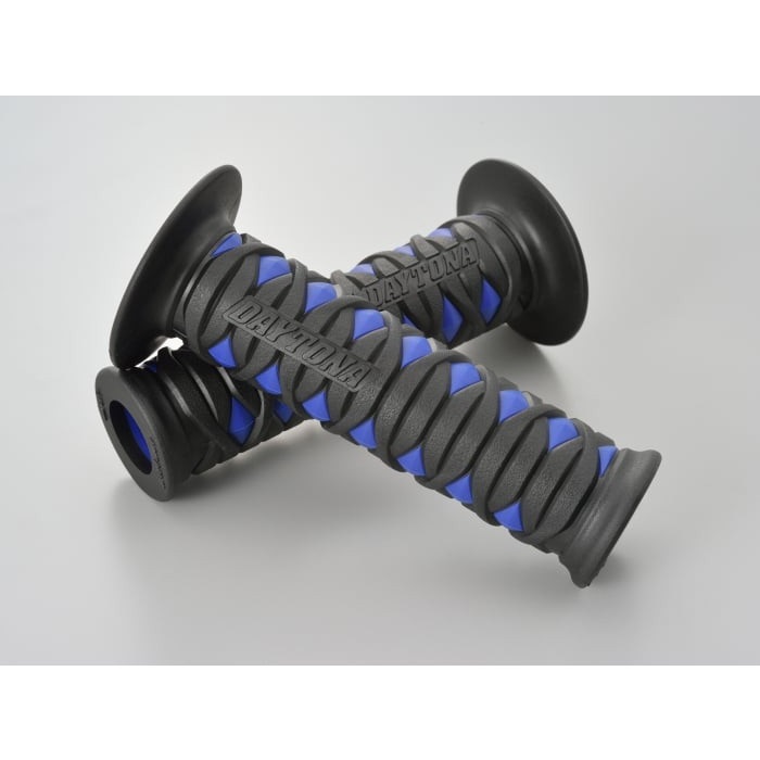 GRIPPY GRIP GG-D-KATANA（全長120mm）Ф22.2ハンドル用 貫通グリップ 汎用(ブラック×ブルー)
