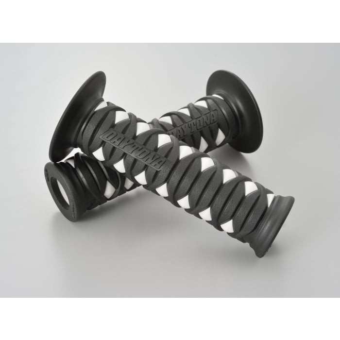 GRIPPY GRIP GG-D-KATANA（全長120mm）Ф22.2ハンドル用 貫通グリップ 汎用(ブラック×ホワイト)