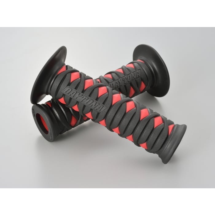 GRIPPY GRIP GG-D-KATANA（全長120mm）Ф22.2ハンドル用 貫通グリップ 汎用(ブラック×レッド)