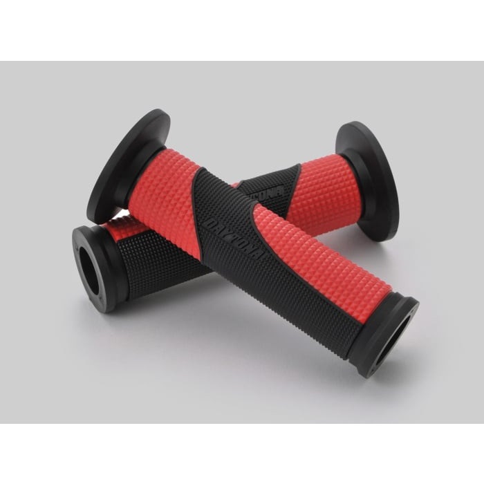 GRIPPY GRIP GG-D-TAPERD-BASE（全長122mm）Ф22.2ハンドル用 貫通グリップ 汎用(ブラック×レッド)