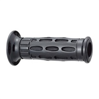 オーバルディンプルグリップ ブラック 全長116mm スズキスクーター特殊サイズ専用