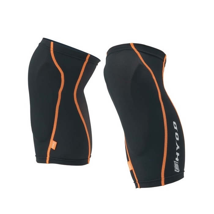 STV019D D3O KNEE BOOSTER BLACK(BLACK/ORANGE STITCH)