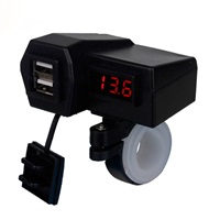 【DEF】DUAL USB CHARGER + VOLTMETER DEF-UC1